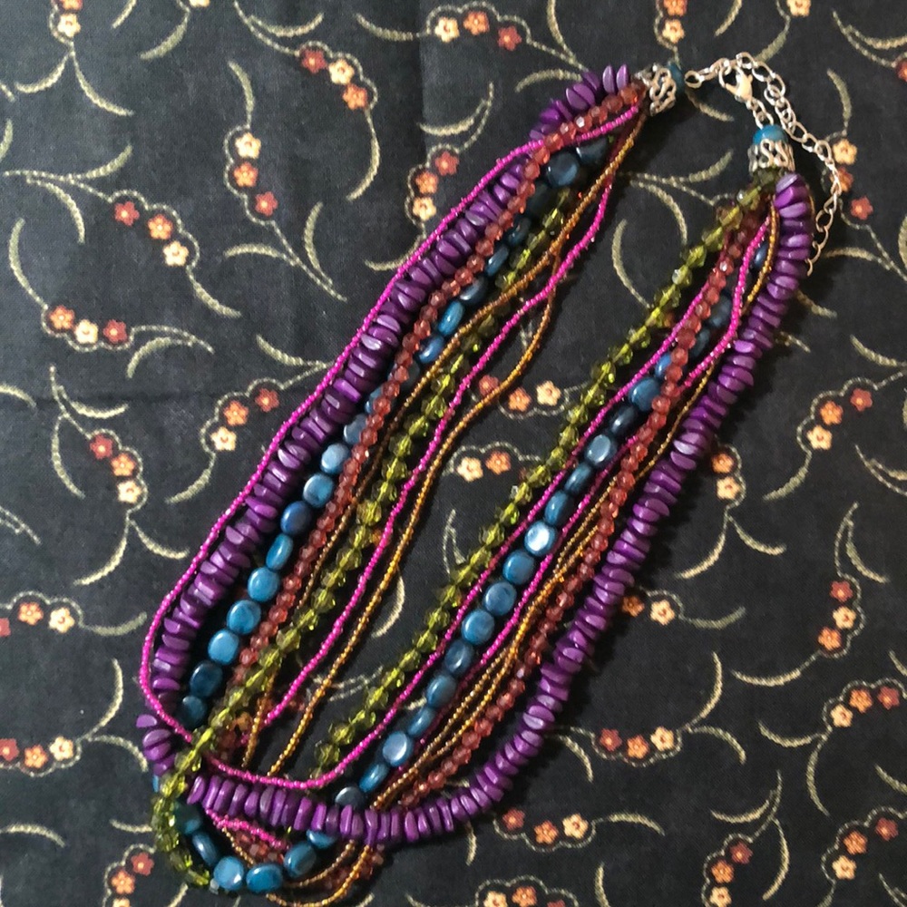 Multi-colored beaded necklace